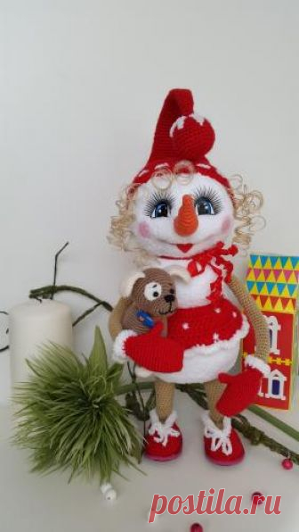 Снеговушка Морозовна Мастер класс не несёт в себе обучающих программ. В формате ПДФ, 18страниц, 46 фото этапов. Игрушка полностью каркасная, сложность средняя!!!