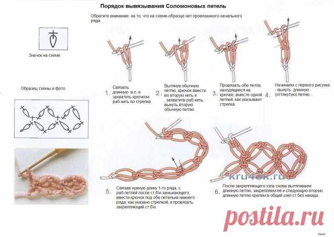 Вязаный крючком палантин — работа Оксаны Усмановой - вязание крючком на kru4ok.ru