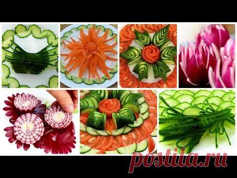 10 Handmade Salad decoration,Salad design | Fruit & Vegetable Carving & Cutting Garnish