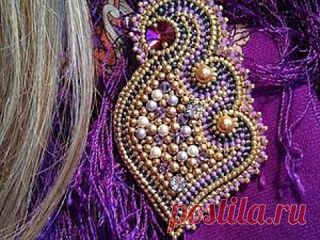 Вышиваем бисером брошь в осенних тонах - Ярмарка Мастеров - ручная работа, handmade
