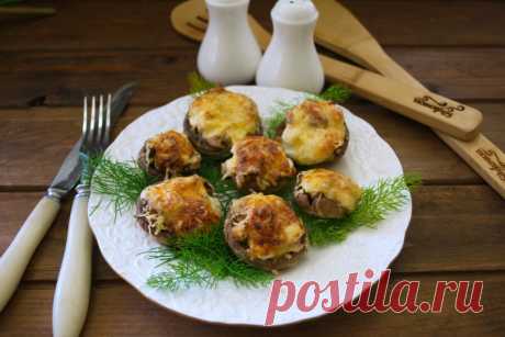 Начиненные грибы в духовке - пошаговый кулинарный рецепт с фото на Повар.ру
