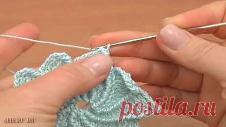 Crochet Spider Web Lace Tutorial 23 часть 1 из 2 Ленточное кружево с паутинкой