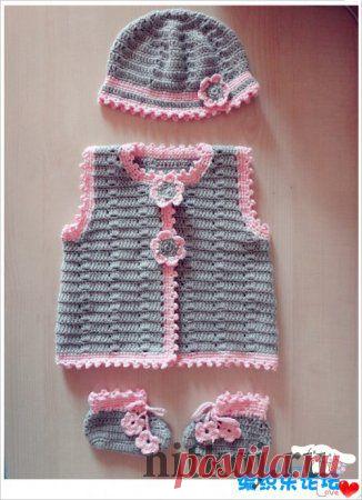 Комплект крючком для новорожденного » Ниткой - вязаные вещи для вашего дома, вязание крючком, вязание спицами, схемы вязания