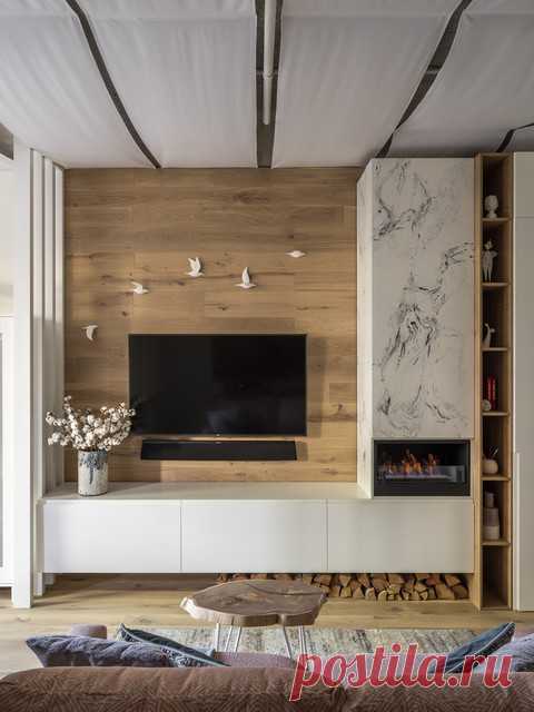 Houzz тур: Студия 37 кв.м с отсылками к природе Байкала