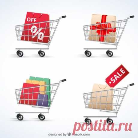 Shopping carts Vector | Free Download