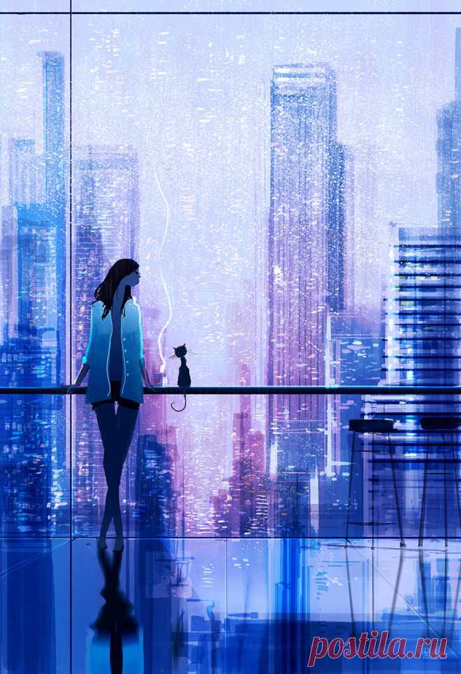Волшебство ночи... Художник Паскаль Кэмпион (Pascal Campion).