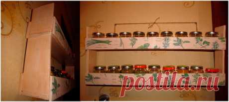 Из чего и как сделать полочку для специй своими руками