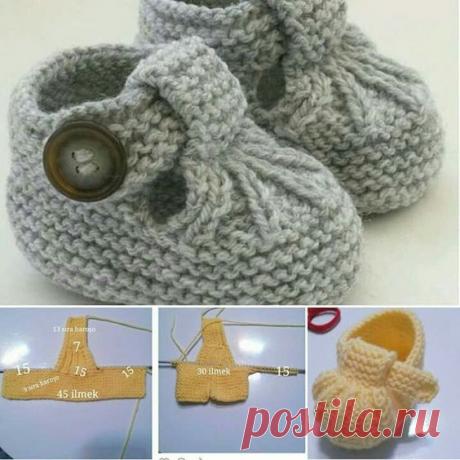 пинетки спицами