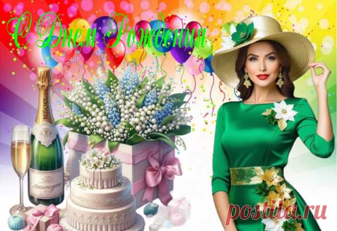 с днем рождения ~ Открытка (плейкаст)