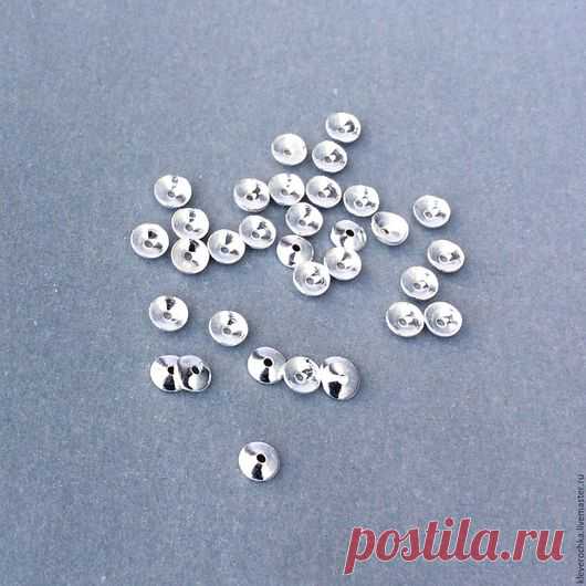 Купить _Шапочки разделители серебро 925 см.описание и фото - разделители спейсеры