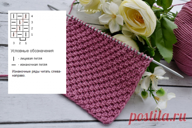 Топ-10 самых лучших - стильных, красивых и простых - узоров спицами для начинающих! | Копилка узоров Катя Крук | Дзен
