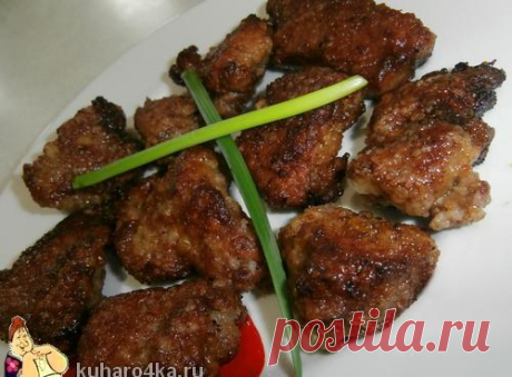 Жареная говяжья печень с горчицей