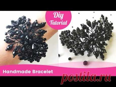 Браслет ручной работы из бисера и проволоки. DIY идеи подарка.