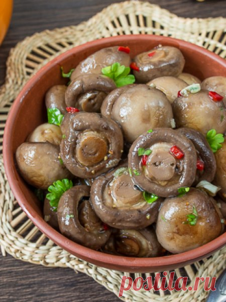 Рецепт шампиньонов в медовом маринаде на Вкусном Блоге