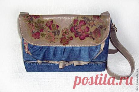 Шьем сумочку из старых джинсов или любой ткани. МК