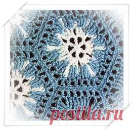 Вязаный плед-снежинки крючком | Блог Галины Шпак|Мастер-классы по рукоделию