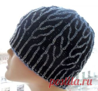 Модели мужской шапки в технике бриошь