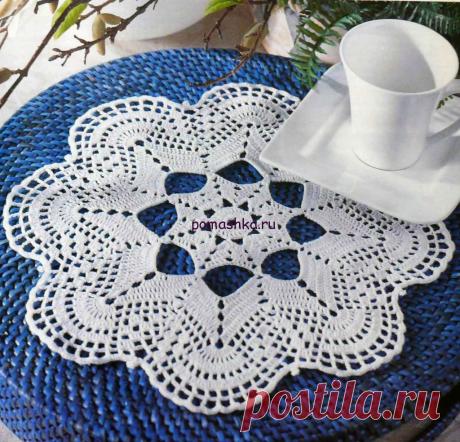 Салфетка крючком для начинающих вязальщиц