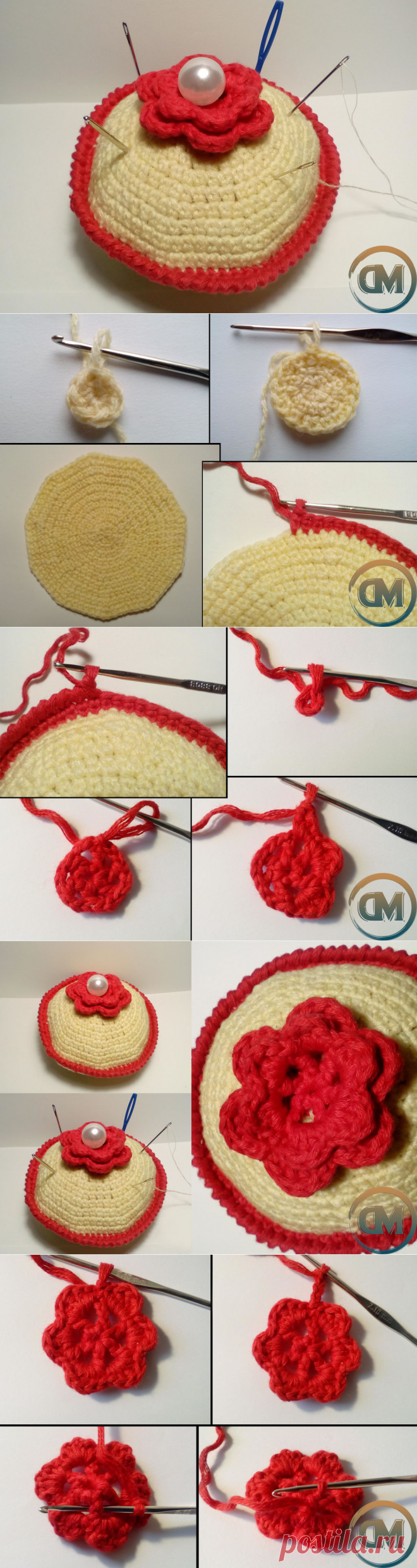 Как связать игольницу крючком - МК с фото + видео!