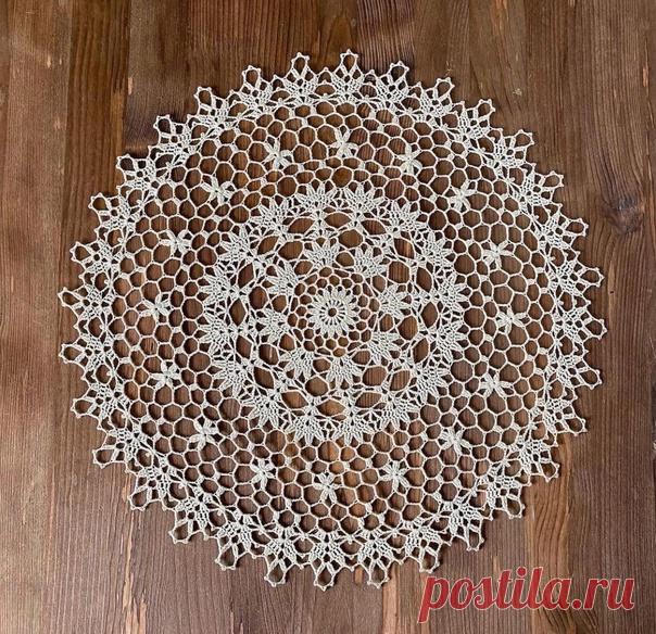 #вязание_для_дома@modnoe.vyazanie
Салфетка. Схема.