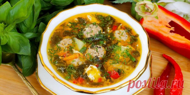 (+6) Суп с фрикадельками и крапивой : Супы : Кулинария : Subscribe.Ru