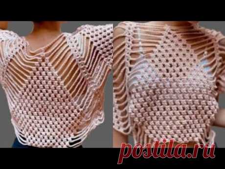 blusa de crochê linda, rápida e fácil de fazer #crochê