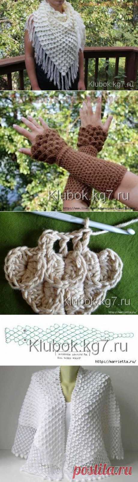 Узор &quot;Крокодилова кожа&quot; | Клубок