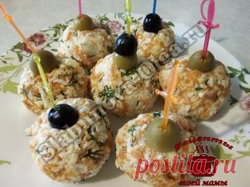 Закуска на праздничный стол, шарики из моркови и грецких орехов