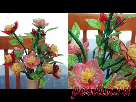 French beaded flowers - beaded Fantasy wildflowers remix -PART 3