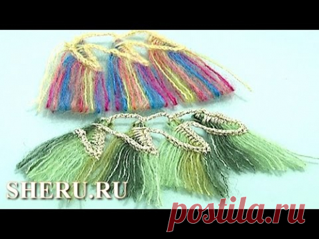 Tassels On Hairpin Loom  Урок 34 Вязание бахромы на вилке
