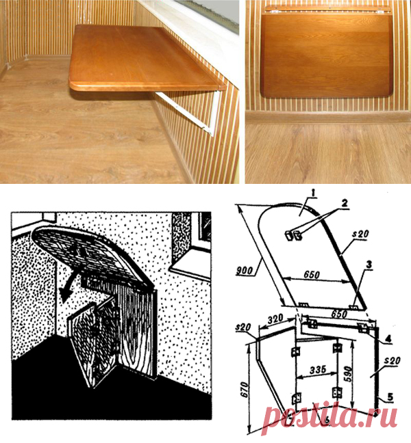 Как да си направим сгъваема маса на балкона на прости материали - Build Daily