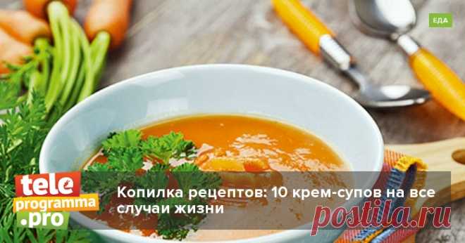 Копилка рецептов: 10 крем-супов на все случаи жизни | Телепрограмма: телегид и шоу-бизнес, программа передач на сегодня и на неделю, новости, фото интервью звезды | teleprogramma.pro