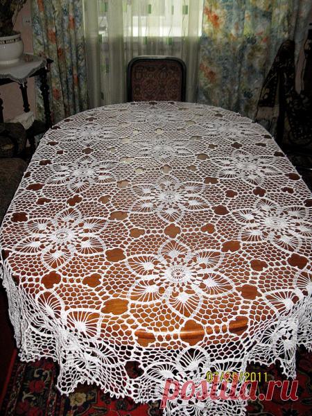 Вязанная скатерть - artesanum com