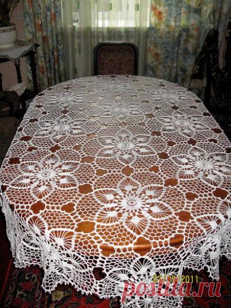Вязанная скатерть - artesanum com