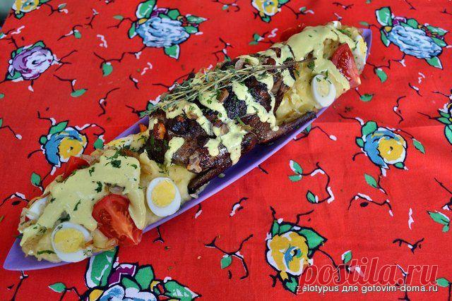 Вяхирь, с картофельным пюре, и сливочным соусом с карри. • Блюда из дичи