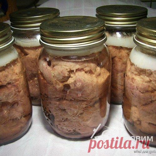 Тушёнка из свинины в скороварке -  Готовим дома