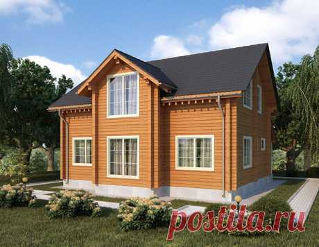 Проект двухэтажного дома 10х10 из бруса ДКБ 146 - Доминант