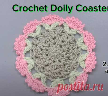 Crochet Doily Coaster | How to Crochet | Easy Crochet