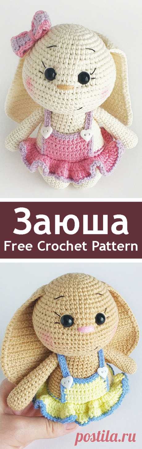 PDF Заюша. FREE amigurumi crochet pattern. Бесплатный мастер-класс, схема и описание для вязания игрушки амигуруми крючком. Вяжем игрушки своими руками! Кролик, заяц, зайчик, зайка, rabbit, hare, bunny. #амигуруми #amigurumi #amigurumidoll #amigurumipattern #freepattern #freecrochetpatterns #crochetpattern #crochetdoll #crochettutorial #patternsforcrochet #вязание #вязаниекрючком #handmadedoll #рукоделие #ручнаяработа #pattern #tutorial #häkeln #amigurumis