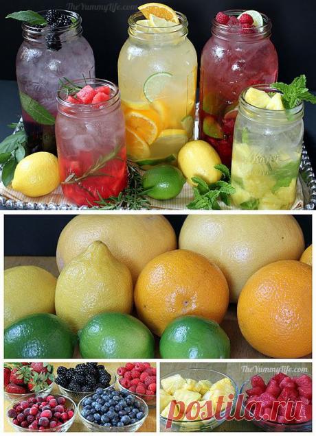 Рецепт Рецепты приготовления полезной и вкусной воды из фруктов и трав с фото в домашних условиях