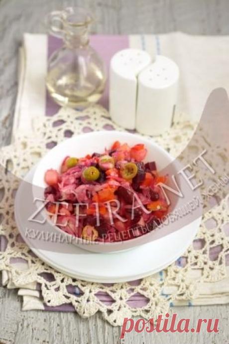 Винегрет — рецепт с оливками и яблоком — Кулинарные рецепты любящей жены