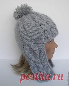 Купить Шапочка с ушками. Шапка вязаная женская. - шапка вязаная, шапка женская, вязание на заказ