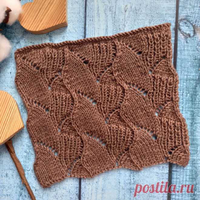 Красивый рельефный узор спицами для пуловера, кардигана со схемой Самые красивые узоры спицами -