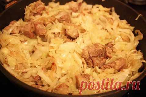 Капуста тушеная в мультиварке с мясом - пошаговый рецепт с