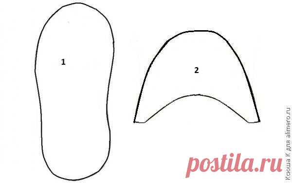 Выкройка тапочек из меха / Хенд мейд