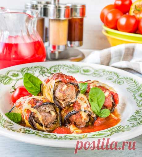Рецепт рулетиков из баклажана с мясом на Вкусном Блоге
