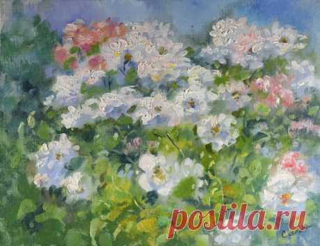 Roses White Original Painting on Canvas Wall Art Small | Etsy HAND ORIGINAL painted a small oil impasto painting by Natalia Savenkova.  *Title: White Roses *Painter: Natalya Savenkova *Size approx: 11,8 x 15,7 inches (30 x 40cm). *Medium: canvas, oil paints. *Style: Modern, Impressionist, Impasto.  Small beautiful painting for home and office decor, the