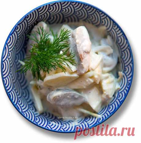 Селёдка в сметане (Śledzie w śmietanie) – Польша – рецепт