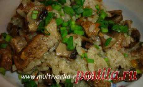 Плов с мясом и грибами в мультиварке |