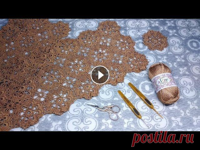 Красивый мотив крючком+соединение+соединительный мотив.МК. Схема Пряжа Alize FOREVER Simli Состав: 96% микрофибра акрил, 4% металлик. 50 г / 280 м Колор 298. Крючок 1,25 мм. ______________________ Мой канал о ...